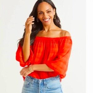 NWT Evereve Sanctuary Red Alert Off Shoulder sz M